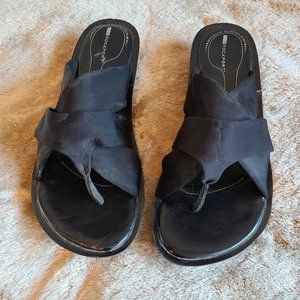 Rockport Black Platform Slide-in Sandal